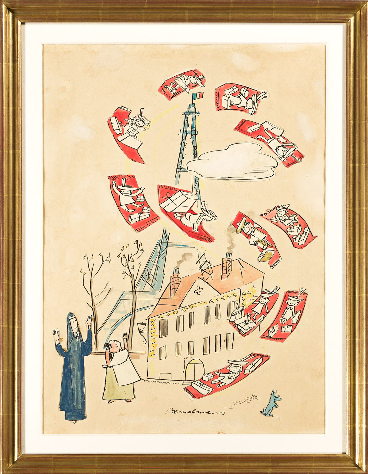 LUDWIG BEMELMANS (1898-1962) Miss Clavel again quite well. . . from Madelines Christmas.
